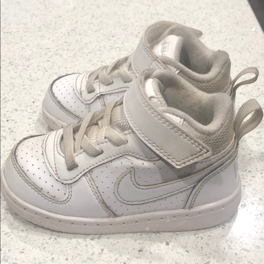 White Nike high tops